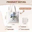 Floral Tote Bag, Blue Summer Floral Flower Hydrangea Canvas Tote Bag for Women, Hydrangea Gifts for Women, Coastal Summer Gift Reusable Grocery Shopping bags