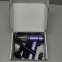 KMM Handheld Car Vacuum Cleaner, 9000PA Vacuum Cleaner & Air Duster, 120W High Power Vacuum Portable Cordless, Hand Held Vacuum Rechargeable with Multi-Nozzles & LED Light for Home, Car, Office (Silver & Purple)