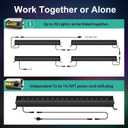 Linkable Smart RGBCW Wall Washer Light Bar 90W 2700K-6500K Tunable White LED Bar with App & RF Remote, 16 Million Color Changing Wash Lights, IP65 Stage Light for Wall Wash Lighting, Linkable 20" 90w