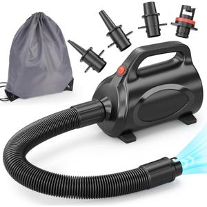 650W Electric Air Pump for Inflatables Air Mattress - Powerful Quick Fill Inflator/Deflator Pump for Gymnastics Mat Pool Float Raft, Portable Air Pump with Storage Bag AC 110-120V