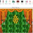 75FT Hindu Festivals Photography Backdrop Family Party Birthday Banner Green Banana Leaf Wedding Party Decorations Tapestry Photo Booth Props