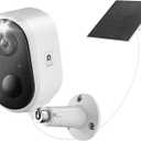 Solar Security Camera Outdoor Wireless, 2K Color Night Vision, Battery Powered PIR Motion Detection,2.4GHz WiFi Cameras for Home Surveillance, Light and Sound Alarm, 2-Way Audio