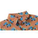 Toddler Boys Cotton Short Sleeve Shirt Kids Summer Casual Printed Button Down Tops Lightweight Soft (US, Age, 5 Years, 6 Years, Brown)