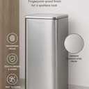 Step N’ Sort Slim Dual Recycling Bin 43L (2 x 21.5L) – Soft Close Kitchen Trash Can – Space Saving Stainless Steel – Removable Buckets