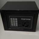 Voncabay Money Safe Box for Home with Sensor Light & Fireproof Money Bag - 0.23 Cubic Feet Security Safe Box with Digital Keypad, Keys & Pass Code Lock Black