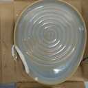 Seyatoo Ceramic Spoon Rest for Stove Top, Spoon Holder for Kitchen Counter, Farmhouse Cooking Utensil Holder for Spoons, Ladles, Spatula, Vintage Grey