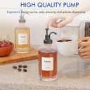 16.9 oz/500 ml Coffee Syrup Dispenser Set - 6 Glass Bottles with Black Pumper and Syrup Labels - Precise Dispensing and Stylish Addition to Coffee Shop, Cafe or Home Bar
