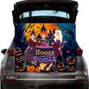 Halloween Trunk or Treat Car Decorations Kit for Suv BannerGarage Door Car Decorations Haunted House Car Banner Waterproof Archway for Halloween Outdoor Party Supplies (Witch)