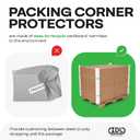 IDL Packaging 2 x 2 x 48 Cardboard Edge Protector (Pack of 20) - Corner Protectors for Shipping, Storage, & Moving Reinforced Corner Guard Protection for Pallets, Wall Corners, & Furniture