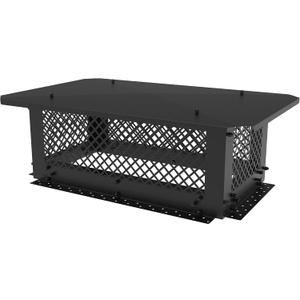 Chimney Cap, 13" x 24" Chimney Cover, Chimney Rain Caps, Adjustable Fireplace Chimney Caps for Outside to Fit Existing Clay Flue Tile Sizes, Black (13"x24")