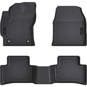 Auxko All Weather Floor Mats Fit for Toyota Corolla Cross AWD Gas 2022 2023 2024 2025 2026 TPE Rubber Liners Set Corolla Cross Accessories All Season Guard Odorless Anti-Slip Floor Mats