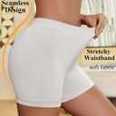 Avidlove Women's Slip Shorts for Under Dresses Seamless Under Shorts Smooth Shaping Boyshorts Panties Anti Chafing Underwear (White)