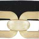 Glamorstar Women Wide Stretchy Belts Elastic Waist Belts for Dresses