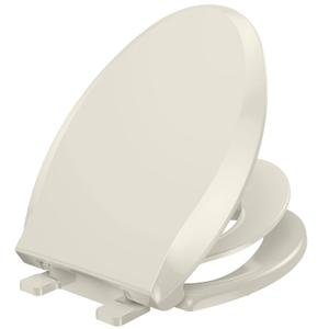 YASFEL Built in Potty Training Toilet Seat for Toddlers, Kids & Adults Biscuit Plastic Toilet Seats Elongated Slow Close with Magnets(Almond, 18.5)