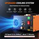 PCP Air Compressor 4500 PSI 300Bar with Auto Shut-Off Portable High Pressure Pump 12V DC 110V AC Dual Power Built-in Cooling Fan 300W for Paintball Scuba Tank