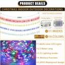 RadiantFlux Fairy String Lights - 16.4ft 50 LED Battery Operated, 21 Modes, IP65 Waterproof, Multi-Color Changing for Christmas Indoor Outdoor Decor