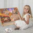 Tely Puzzle Board Stand, Portable Puzzle Holder with 3 Adjustable Tilt Angles, 18.89 x 13.38