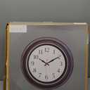 Bernhard Products Large Wall Clock 18" Quality Quartz Silent Non Ticking, Battery Operated for Home/ Living Room/ Over Fireplace, Beautiful Decorative Timeless Stylish Dark Brown XL Clocks, Easy to Read