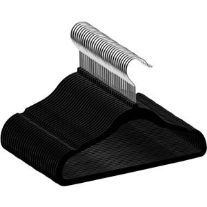 GoodtoU Kids Velvet Hangers Baby Hangers Black Infant Hanger for Closet Non Slip Children Hanger (11.8 inch 20 Pack)