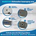 Upgraded W10837249 Dishwasher Lower Spray Arm Replacement for Whirlpool Dishwasher, Lower Wash Arm Fits WDT750SAHZ0 WDTA50SAHZ0 WDT970SAHZ0, Replaces W10629546 AP5988717 PS11727921 W10838302