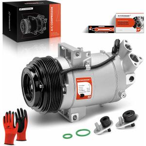 A-Premium AC Compressor with A/C Clutch Compatible with Chevrolet City Express 2.0L 2015-2018, Nissan NV200 2.0L 2013-2020, DKS17D Style
