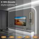 PAUTIX COB LED Strip Light 32.8ft,LED Lights UL-Listed Daylight White 6000K Strip Lights with RF Remote,Dimmable Super Bright 24V Cool White Natural White LED Tape Lights,Cabinet Office Lighting