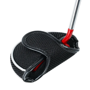 BIG TEETH Lightweight Mesh Golf Driver Headcovers Golf Fairway Wood Hybird Head Covers Club Protecter Putter Cover Full Black for All Black