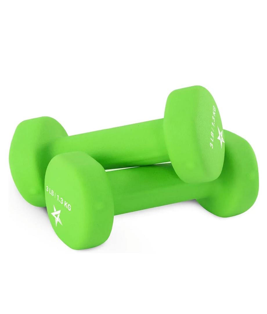 Yes4All Neoprene Coated Dumbbell Hand Weight Sets of 2 - Multiple Weight Options with 15 Colors, Anti-roll, Anti-Slip, Hexagon Shape