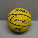 Champion Sports Rubber Intermediate Basketball, Heavy Duty Pro-Style Basketballs, Premium Basketball Equipment, Indoor Outdoor - Sports Education Supplies (Size 6, Yellow)