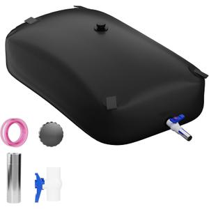 Large Capacity Portable Water Tank Containers, Bladder Tank for Drought Resistance, Fire Prevention, Emergency Water, Agricultural Irrigation Outdoor(240L/63Gal,Black)