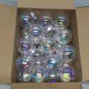 12 Pcs Iridescent Ornaments Balls,3.15 inch Clear Christmas Rainbow Ball,Clear Christmas Rainbow Ball for Christmas Tree Decorations,DIY Crafts,Party Home Holiday Decor
