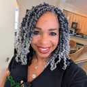 ToyoTress Tiana Passion Twist Hair - 10 Inch 8 Pcs Ombre Gray Pre-Twisted Pre-Looped Passion Twists Crochet Braids Made Of Bohemian Hair Synthetic Braiding Hair Extension (10 Inch, T-Gray-8P)