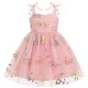 IDOPIP Baby Girls Floral Tutu Dress Summer Sleeveless Backless Princess Birthday Party Dresses Toddler Pageant Wedding Flower Girl Smocked Bowknot Sundress Outfit Clothes Pink Floral 12-18 Months