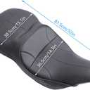 Motorcycle Complete Seat Cushion Pad for Harley Touring Electra Glide 1997-2007 Standard/Classic/Ultra Classic, Leather Passenger Driver Two-Up One-Piece Seat for Road Glide 1998-2007
