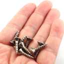 4PCS Zinc Alloy Clothes Rod Clothes Holder Flat Pipe Flange Top Mounted Thickened Clothes Holder with Screws 70x39.4x15.3mm Silver Oval Closet Rod Support