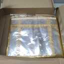 10 piece transparent single Saree/Suit Packing Sari Cover/Bag Organizer with zip for Wardrobe Storage and wedding gifting,dress covers (Golden, Pack of 10)