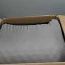 HEGGCOOE Small Dog Car Seat, Memory Foam Dog Booster Car Seats with Thick Cushion for Medium Dogs Under 35lbs, Detachable Washable Dog Bed for Car, Pet Carseat with Storage Pockets,2 Safety Belts (Black)