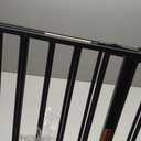 29.4-78" Extra Wide Baby Gate, Long Dog Gates Indoor for Doorways Stairs, Essential Large Safety Gate for Child Toddler with Anti-Trip Pedal, Adjustable Pet Gate, 28" Tall 3 Metal Panels Black