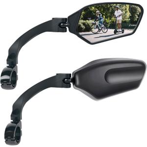 Adjustable Handlebar Bike Mirrors, Left & Right Bicycle Mirror Set