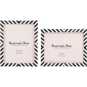 Handicrafts Home 8x10 Picture Frames Pack of 2 - Candy Cane Collection Handcrafted Photo Frames, Perfect for Wall & Tabletop Display, Ideal Home Decor Gift (Blueberry)