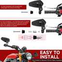 Rich Choices Universal Black Motorcycle 22mm 7/8'' Bar end Rear View Mirrors GROM MSX125 CB500F Z125 pro Z650 Z750 Z800 Z900 MT-03 MT-07 FZ-07 MT-09 FZ-09 MT-10 FZ-10 MT-25 FZ6 FZ8 FZ6R SV650 SV1000