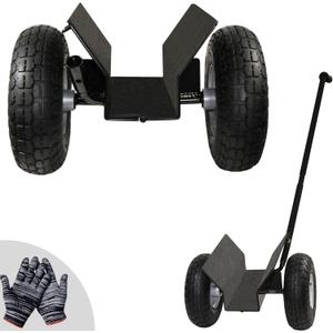 Heavy Duty Panel Dolly & Drywall Cart, Door Dolly 800lbs Weight Capacity, 10" All-Terrain Pneumatic Wheels Detachable Handles for Versatile Material Handling (Black)