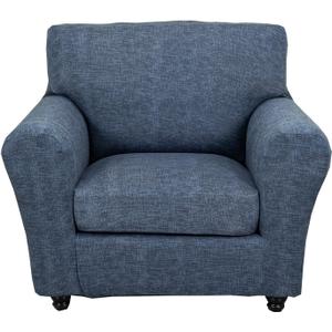 CRFATOP 2 Piece Soft Fitted Sofa Couch Cover Stretch Armchair Cover Slipcovers 1 Seat Chair Slip Cover with Arms Washable Furniture Protector for Living Room Pet Dog,(Small,C01)