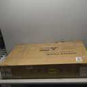 Dining Chairs Set of 4, Rustic Wood Dining Room Chairs with Metal Steel Frame & Slat Back, Modern Farmhouse Chair for Kitchen, Living Room (Brown)