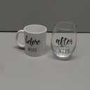 Futtumy Before Work After Work Gift Set 11 Oz Coffee Mug 17 Oz Stemless Wine Glass 2 Oz Shot Glass Set for Boss Coworker Manger Leader Employee, Office Gifts Bosses Day Gifts Christmas Gift for Women