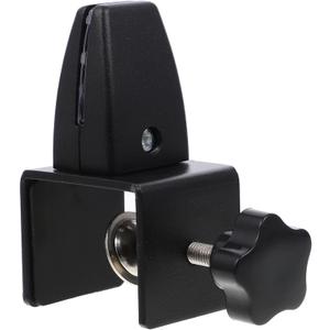 Adjustable Aluminum Sneeze Guard Clamp for 1/ Panels - Black Desk Divider & Privacy Shield Support, Plexiglass Compatible (1-Pack)