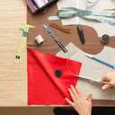 3 Pcs Sliding Gauge Measuring Tool Aluminum Expanding Sewing Gauge Button Guide Spacing Device 5-in-1 Quilting Ruler Measuring Tool Set for Crafting Sewing Beginner Supplies