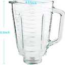 Replacement Parts 5-Cups Square Top Glass Jar Assembly With BladeCompatible with Oster Classic Series Blender and Osterizer blender