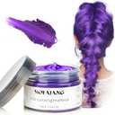 Purple Temporary Hair Dye Wax Natural Instant Hair Color Wax Pomades 4.23 oz,Hair Styling Clay for Party, Cosplay, Halloween,Christmas
