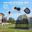 Alvantor® Pop Up Screen House Tent, 7'x4' Instant Camping Screen Room, Screen Gazebo Canopy for Patios/Deck/Backyard, Portable Mesh Tent with Shade Cloths, Easy Set Up, 2-3 Person, 7 x 4 x 6.5 FT